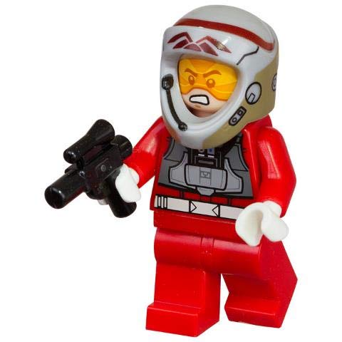 LEGO Star Wars Rebel A-Wing Pilot minifigure close-up highlighting helmet design.