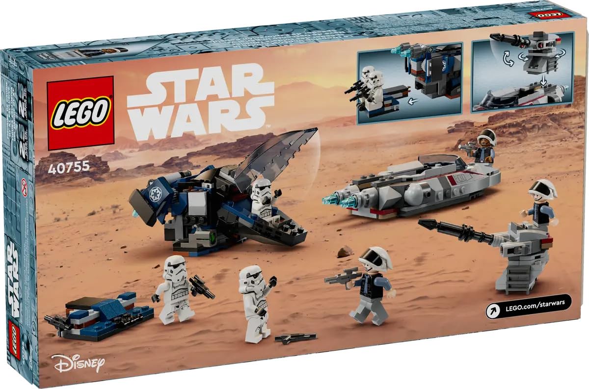 LEGO Star Wars Rebel Scout Speeder 40755 rotating turret in action for dynamic play