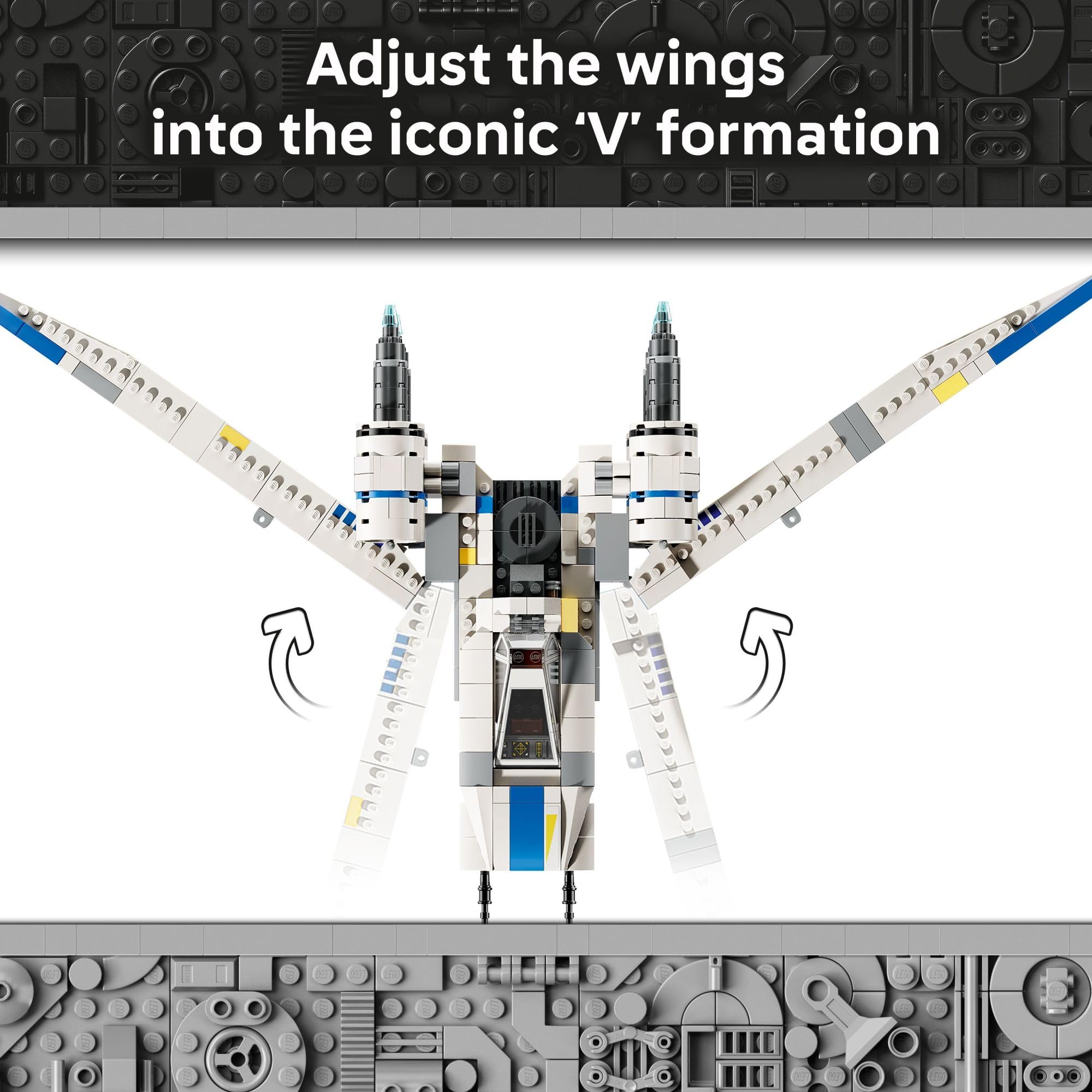 LEGO Star Wars Rebel U-Wing cockpit with K-2SO and Dedra Meero