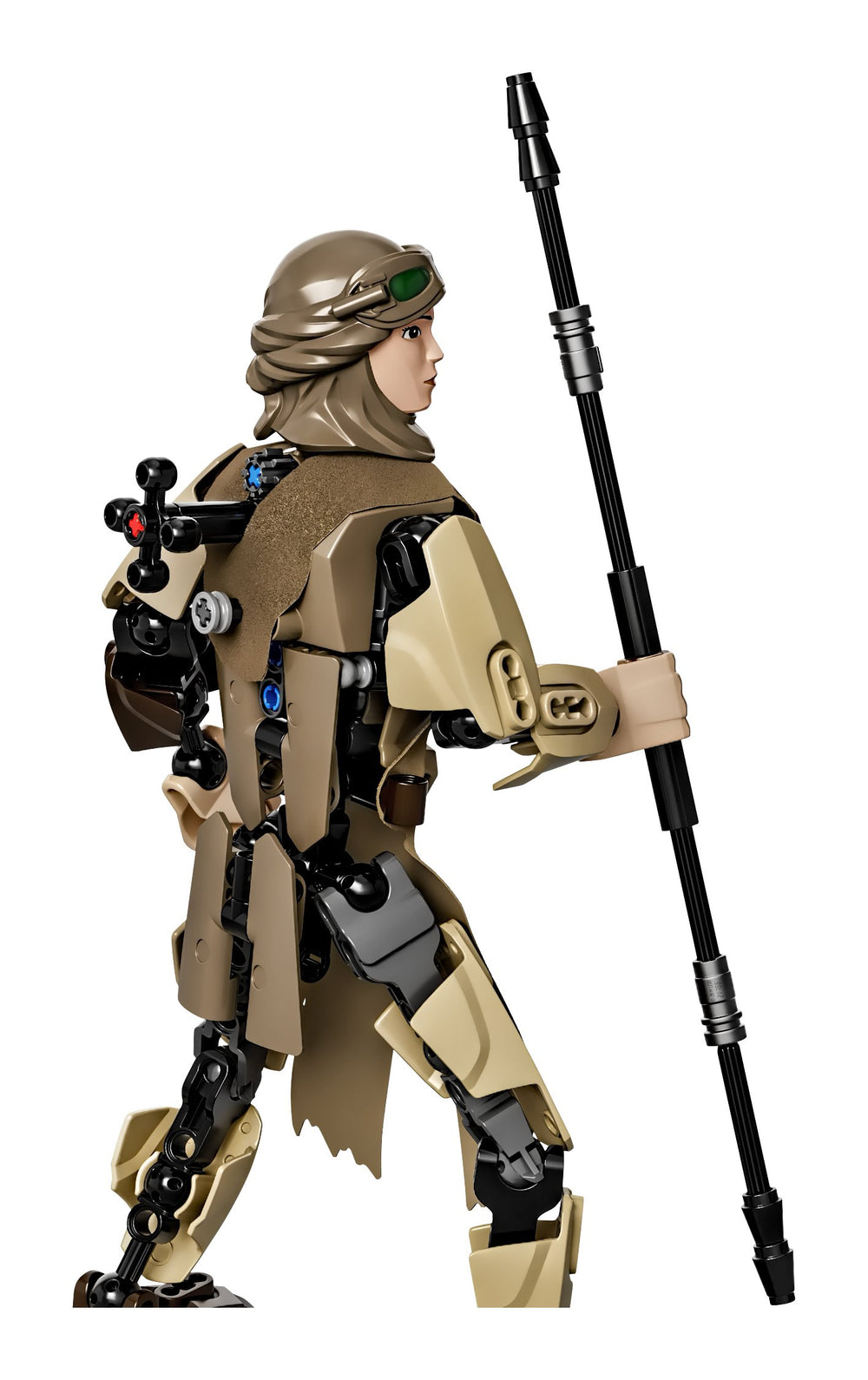LEGO Star Wars Rey 75113 poseable figure enabling varied battle poses