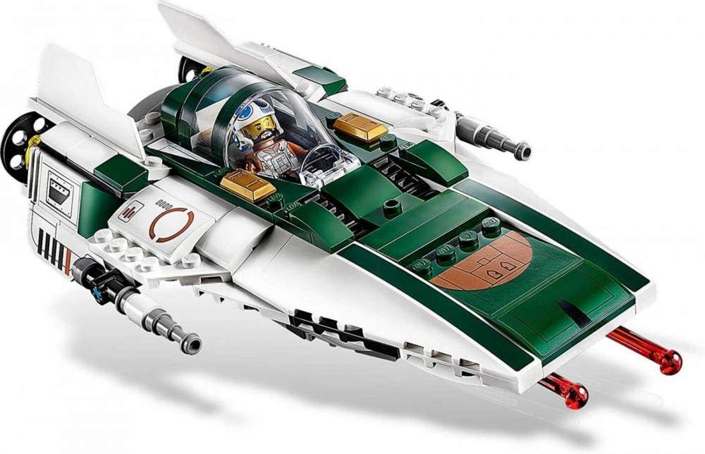 LEGO Star Wars A-Wing landing gear retraction for dynamic space battles.
