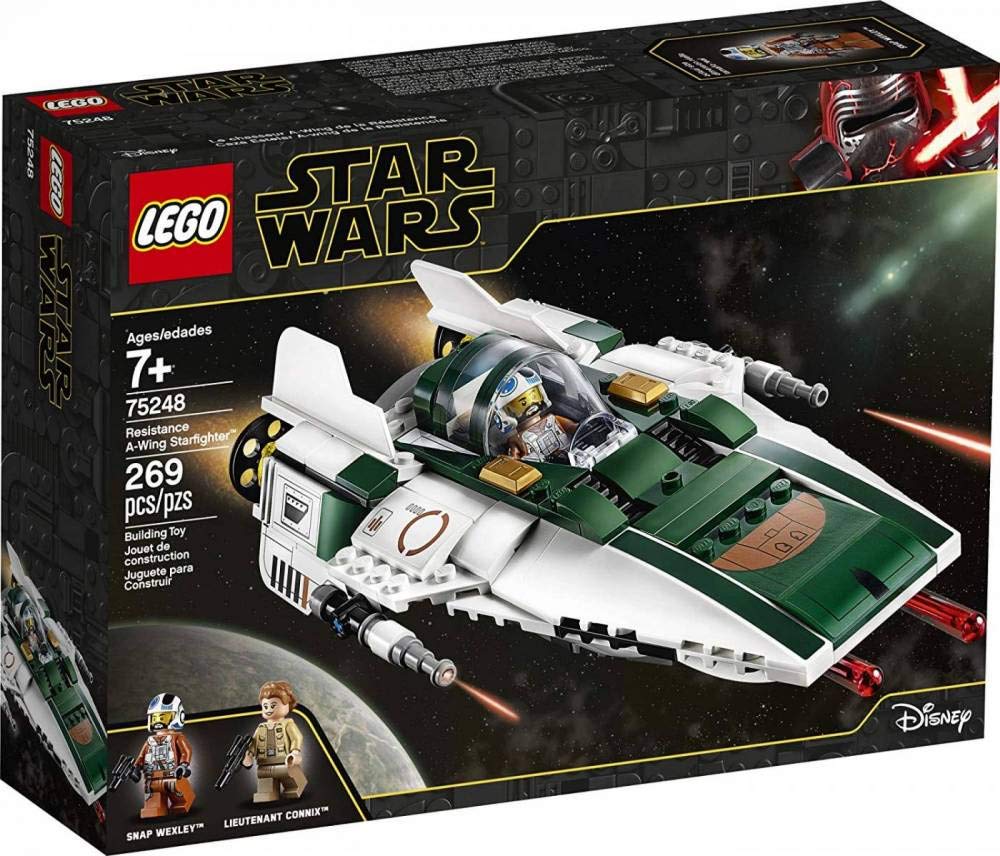 LEGO Star Wars Resistance A-Wing cockpit close-up for display and imaginative play.