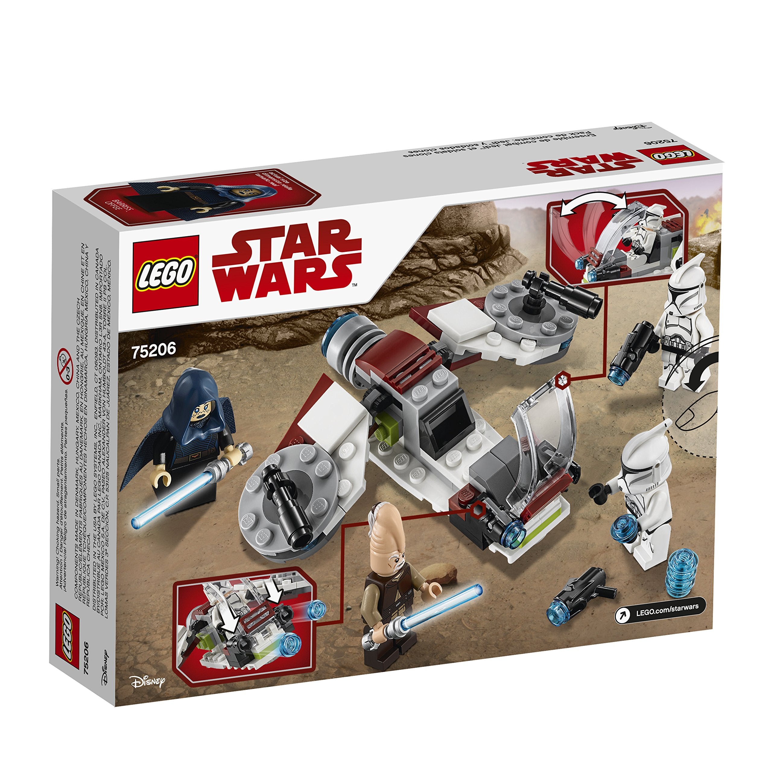 Speeder with stud shooters from LEGO Star Wars Battle Pack for interactive play