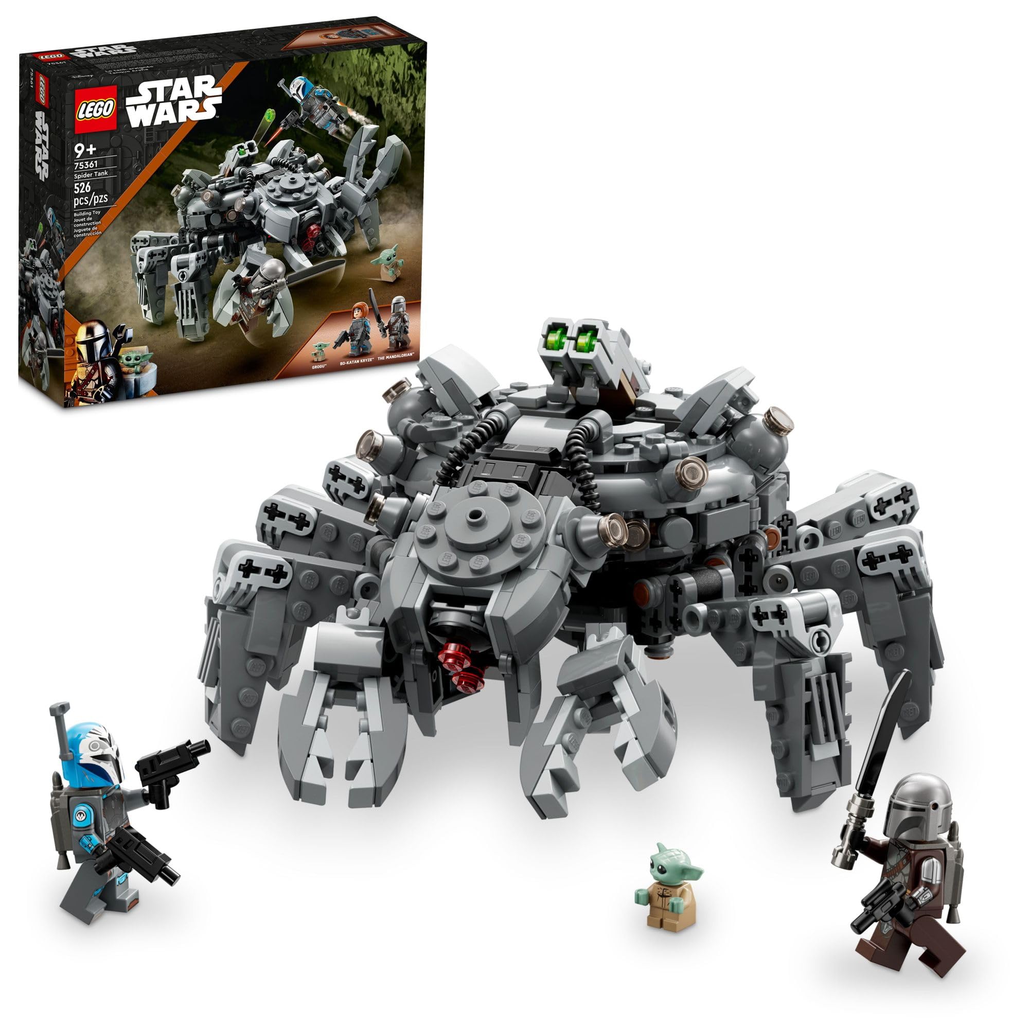 LEGO Star Wars Spider Tank front view for action play