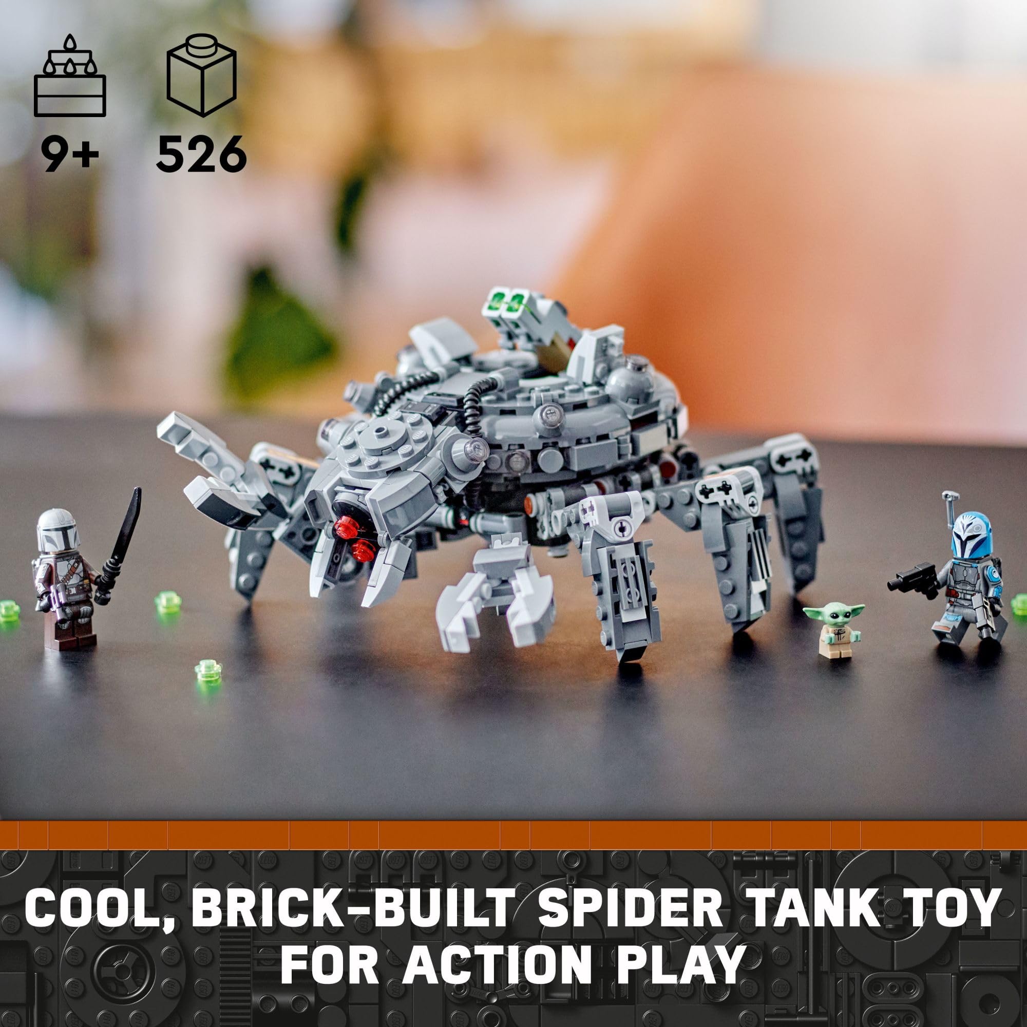 LEGO Star Wars Spider Tank leg action for dynamic play