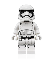 LEGO stormtrooper minifigure detail with armor and blaster, great for role-play stories.