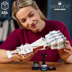 Authentic Tantive IV features with 11 engines and turbolasers perfect for display.