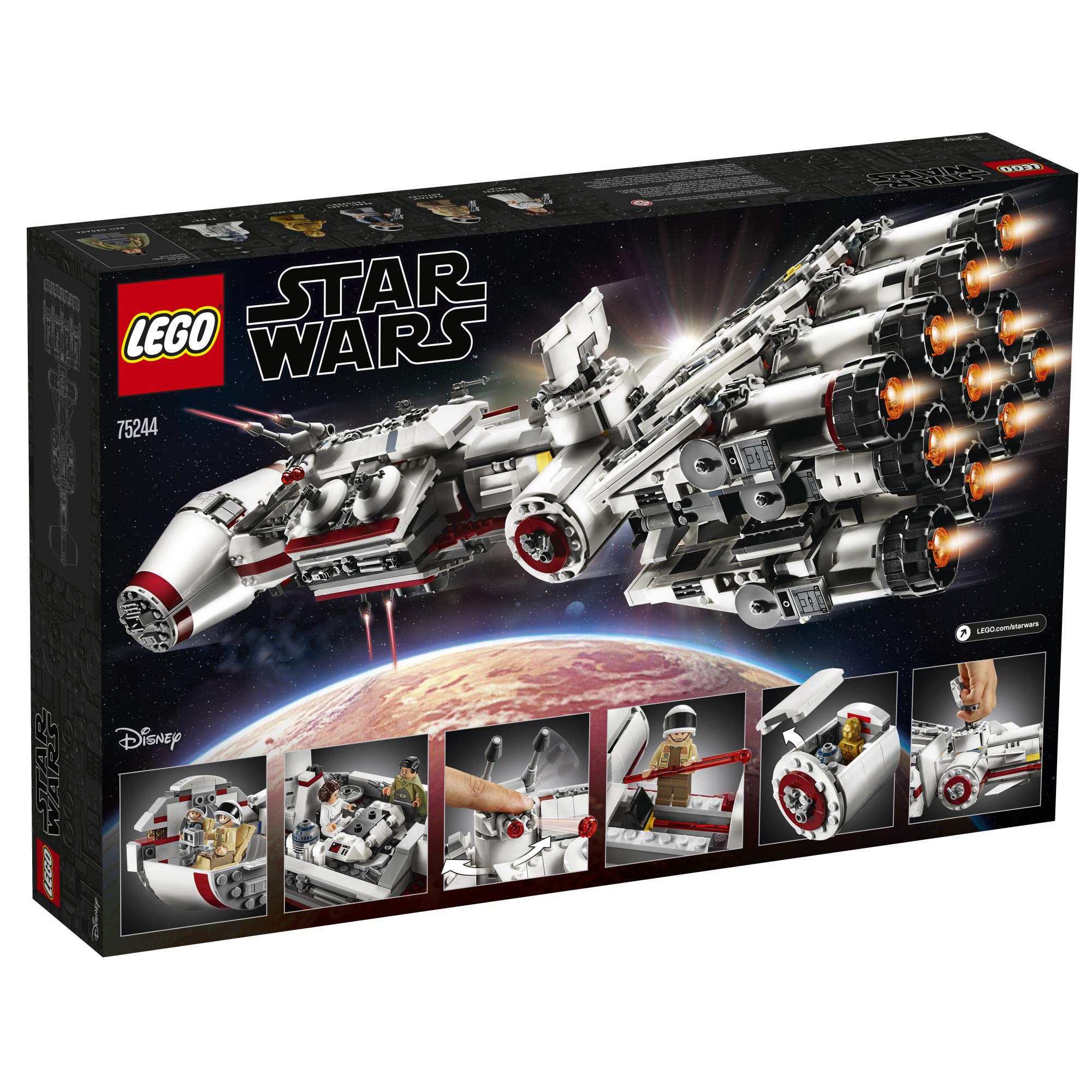 LEGO Star Wars Tantive IV radar dish doubles as a practical carry handle.