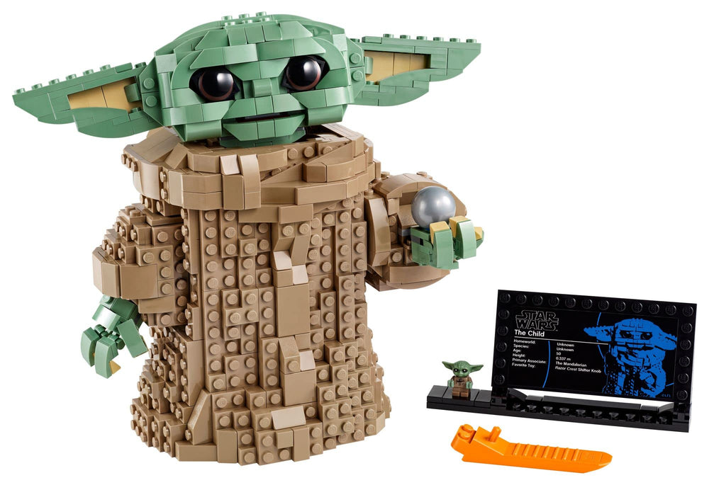 LEGO Star Wars The Child 75318 gearshift accessory held by Grogu