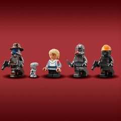 LEGO Star Wars The Justifier wing with spring-loaded shooters for battle realism