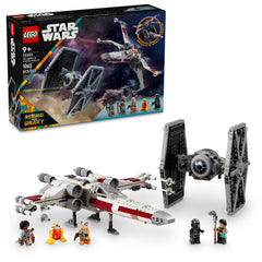 LEGO Star Wars TIE-wing mashup showcases rotating wings for dynamic battles.