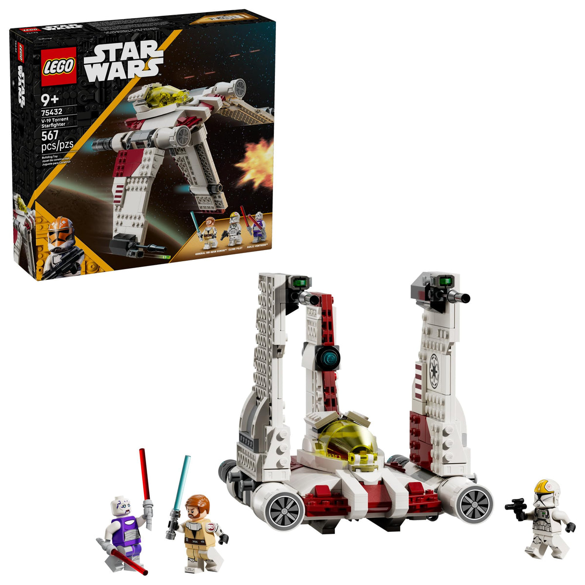 LEGO Star Wars V-19 Torrent Starfighter assembly shows a rewarding build experience.