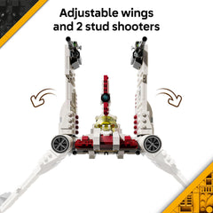LEGO Star Wars V-19 Torrent Starfighter cockpit opening reveals piloting adventures.