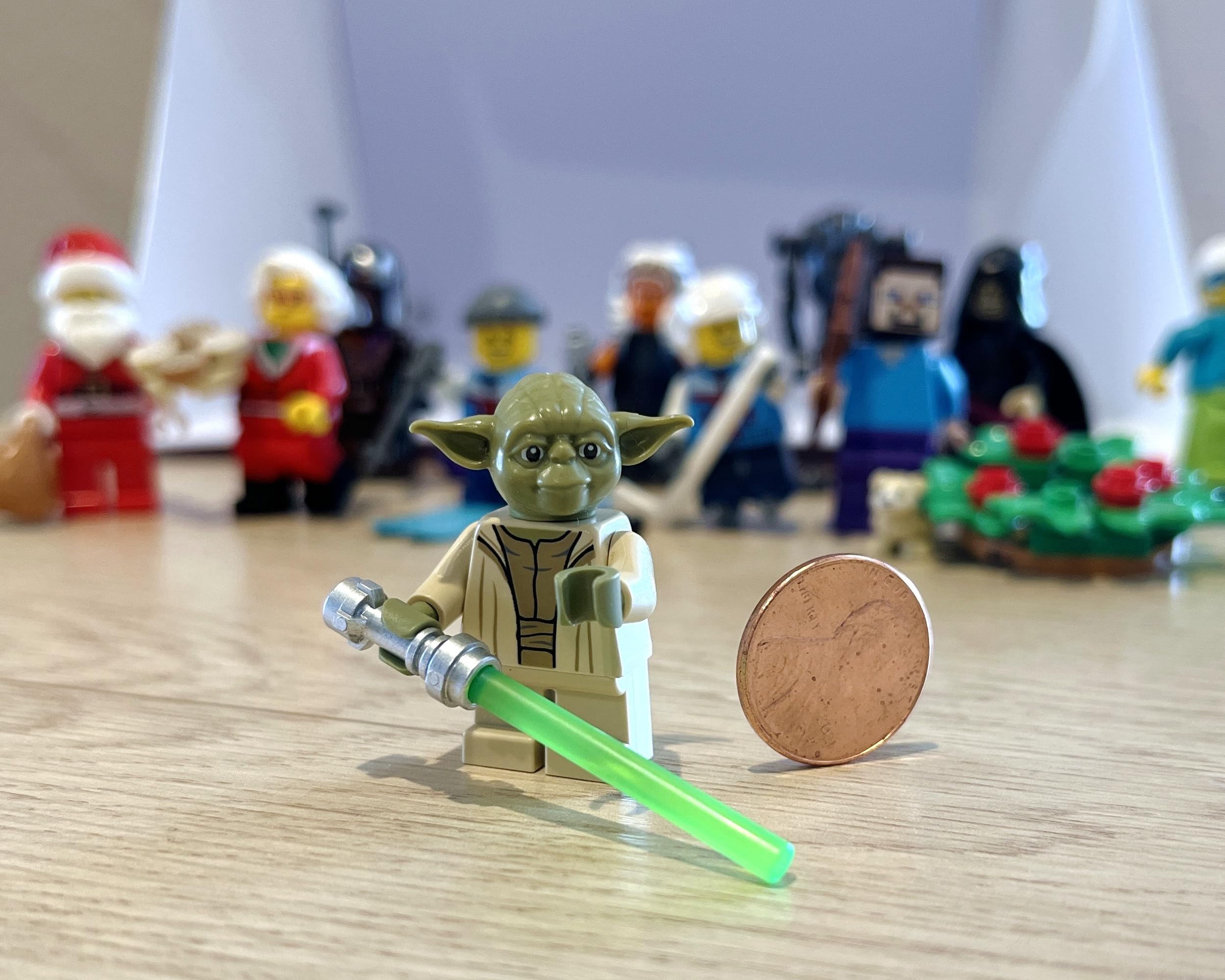 LEGO Yoda 75360 green lightsaber for vibrant display and play