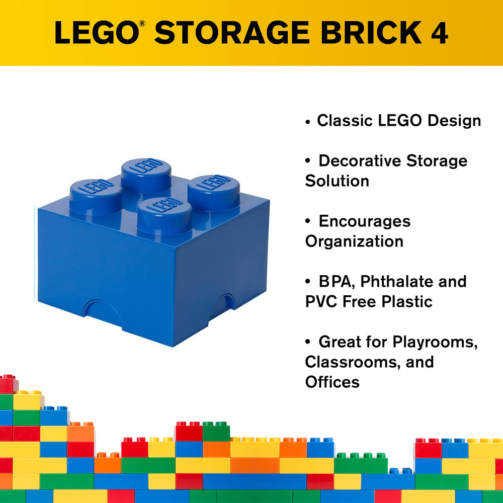 LEGO Storage Brick Blue Desk organization on a tidy workspace