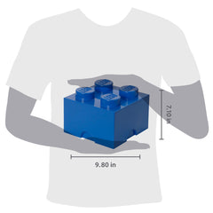 LEGO Storage Brick Blue Lid keeps items secure for tidy shelves