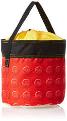 LEGO Storage Cinch Bucket red clear base for quick content visibility
