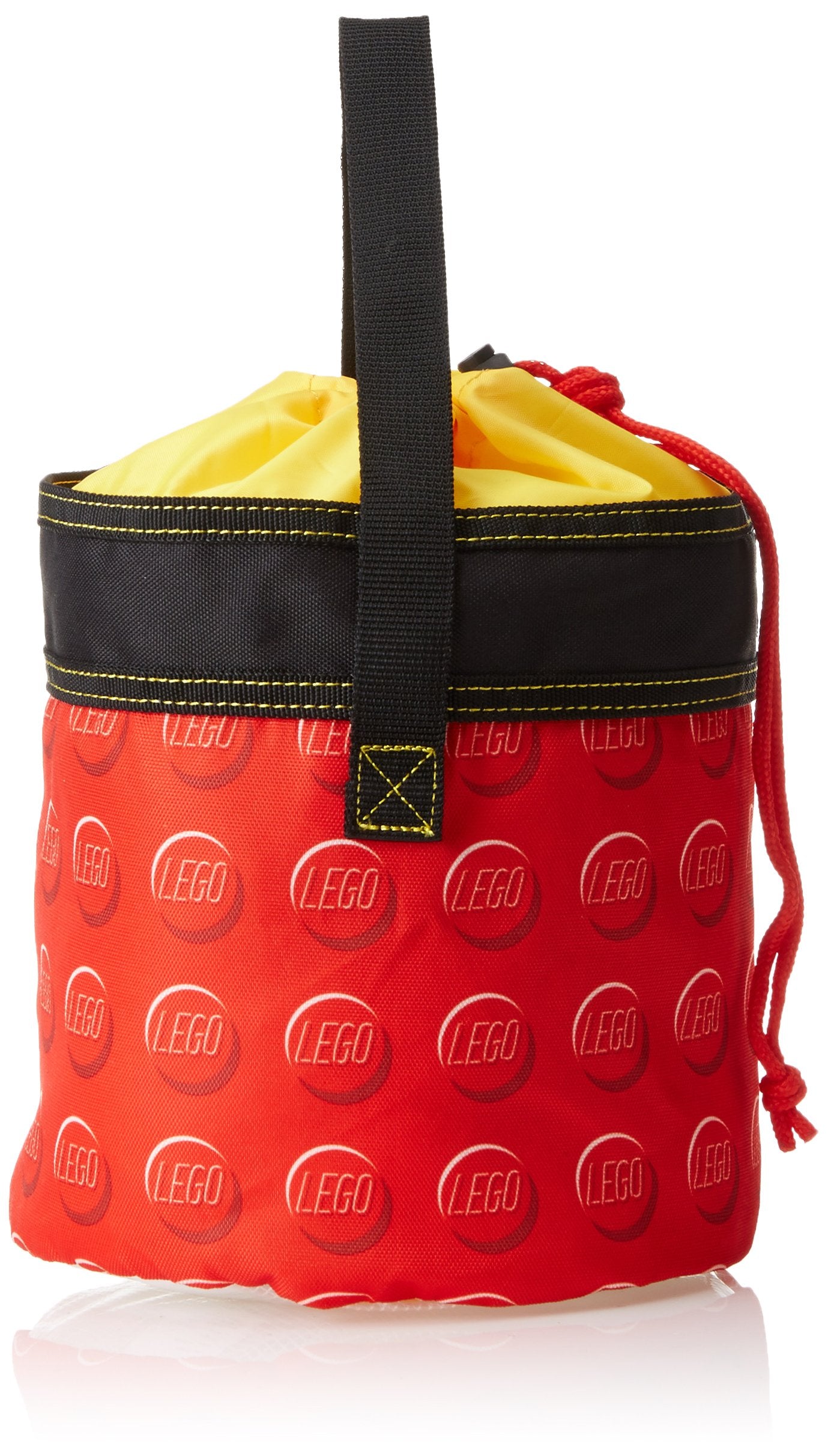 LEGO Storage Cinch Bucket red cinch closure keeping toys secure