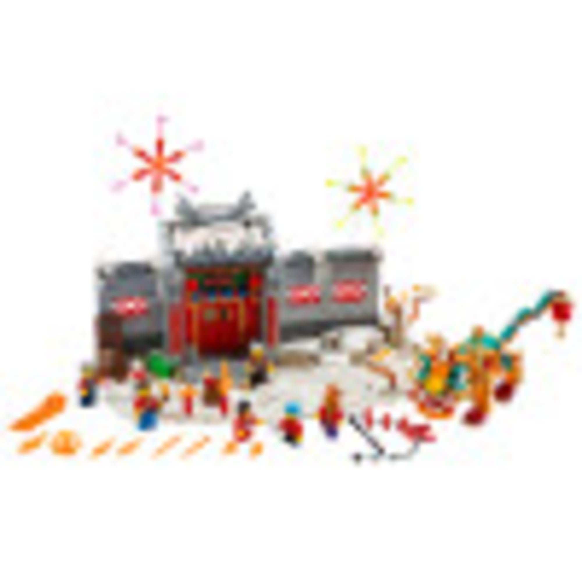LEGO Story of Nian 80106 fireworks display for dynamic scene building