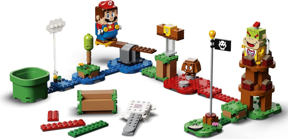 LEGO Super Mario Adventures Goal Pole marks level completion and rewards