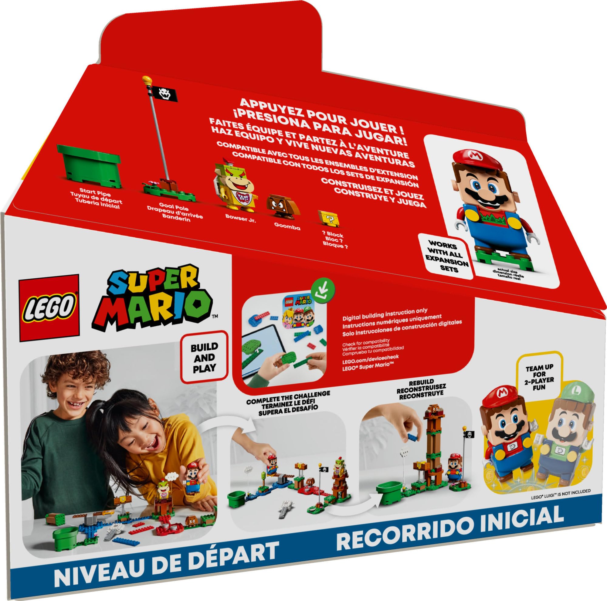 LEGO Super Mario Adventures with Mario Starter Course Goal Pole supports rewarding play progression