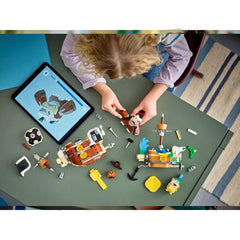 LEGO Super Mario airships on display with vibrant colors for storytelling.