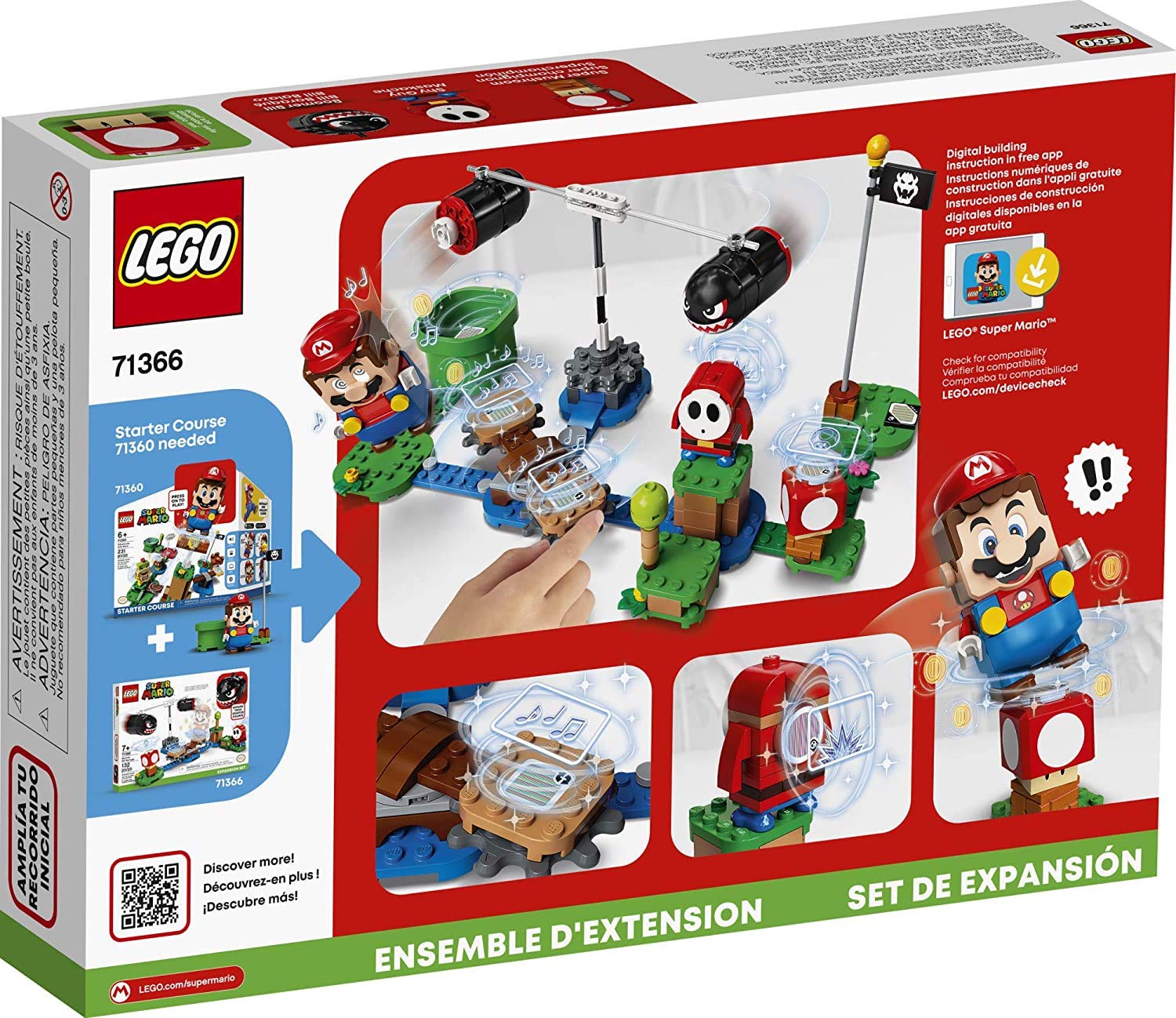 LEGO Super Mario Boomer Bill Barrage rotating platform adds adjustable difficulty.
