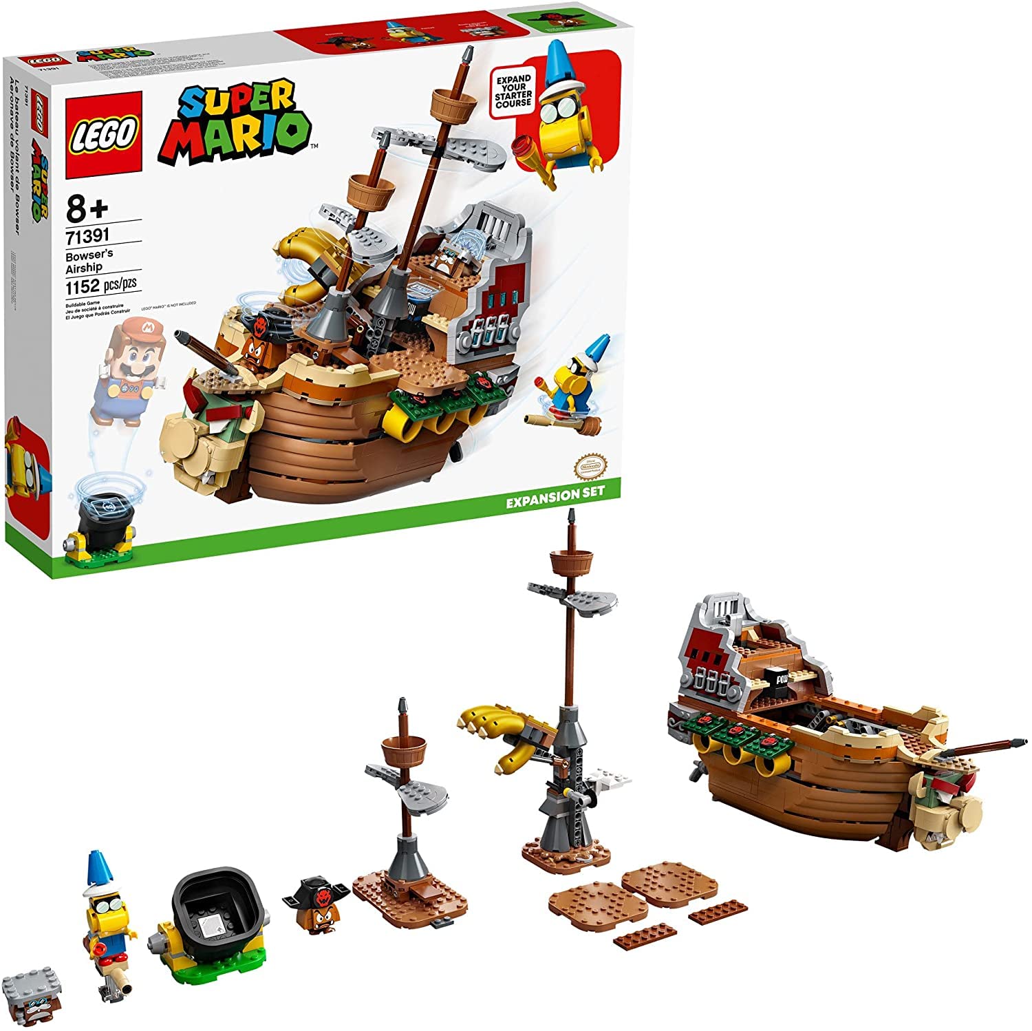 LEGO Super Mario Bowser Airship expansion display sparks imaginative play