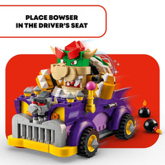 Bowser hood lever movement on the muscle car, showing moving ornament.
