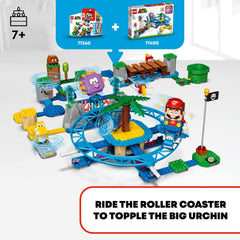 LEGO Super Mario Cheep Cheep leap bridge invites jumping and coin collection