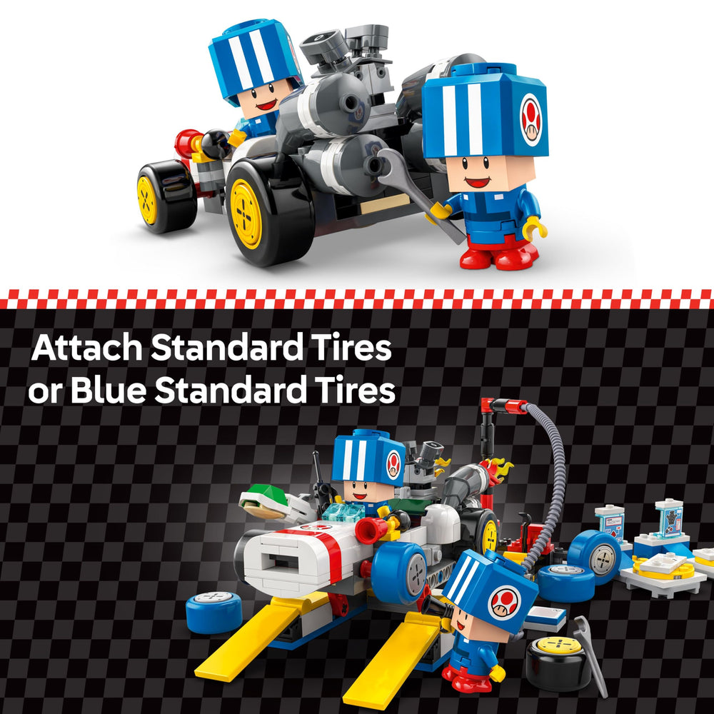 LEGO Super Mario customization machines with horn and engine accessories