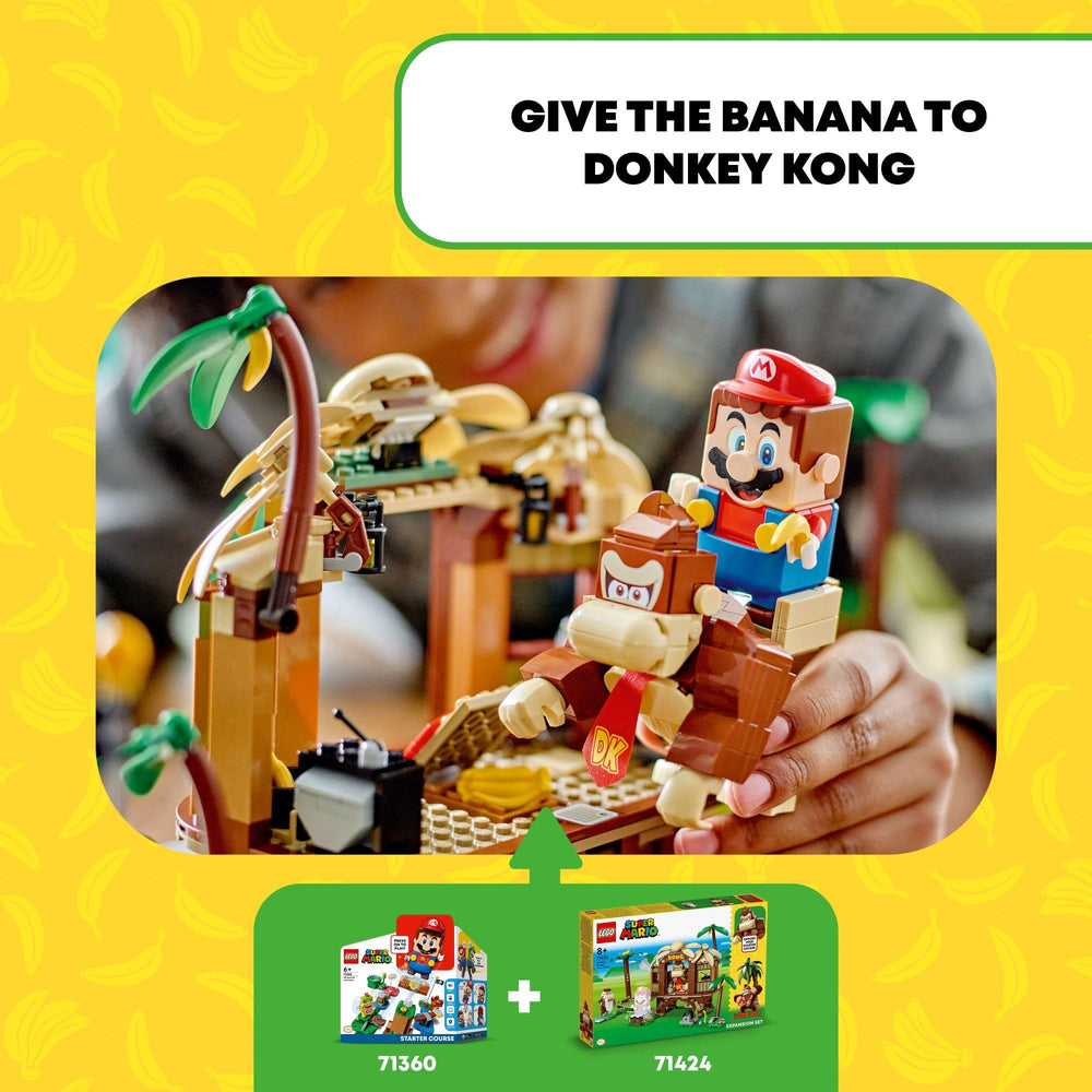 LEGO Super Mario Donkey Kong Tree House conga drums interaction