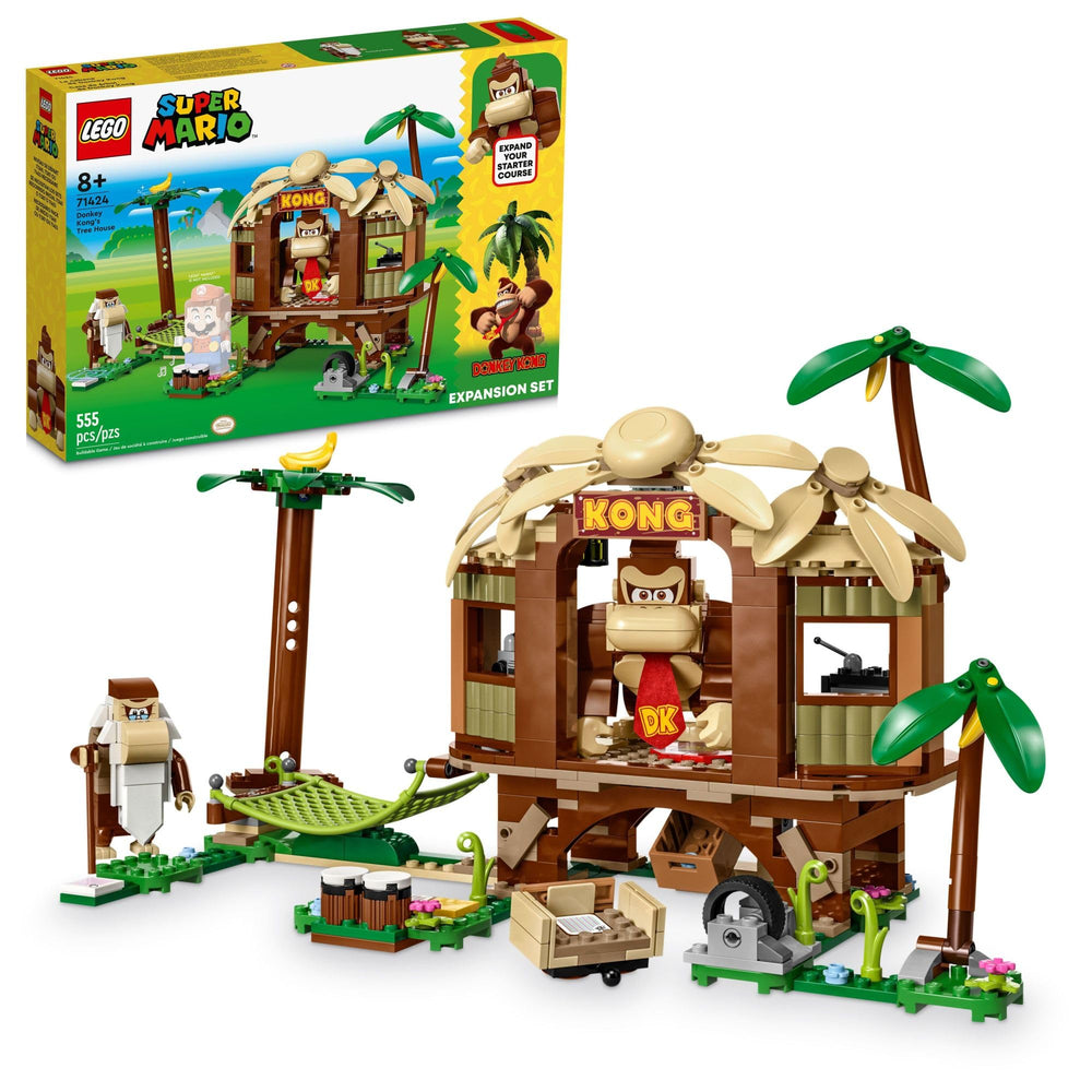 LEGO Super Mario Donkey Kong Tree House front view for jungle adventures