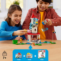 LEGO Super Mario Frozen Tower expansion image highlights a three-level castle with ice elements.