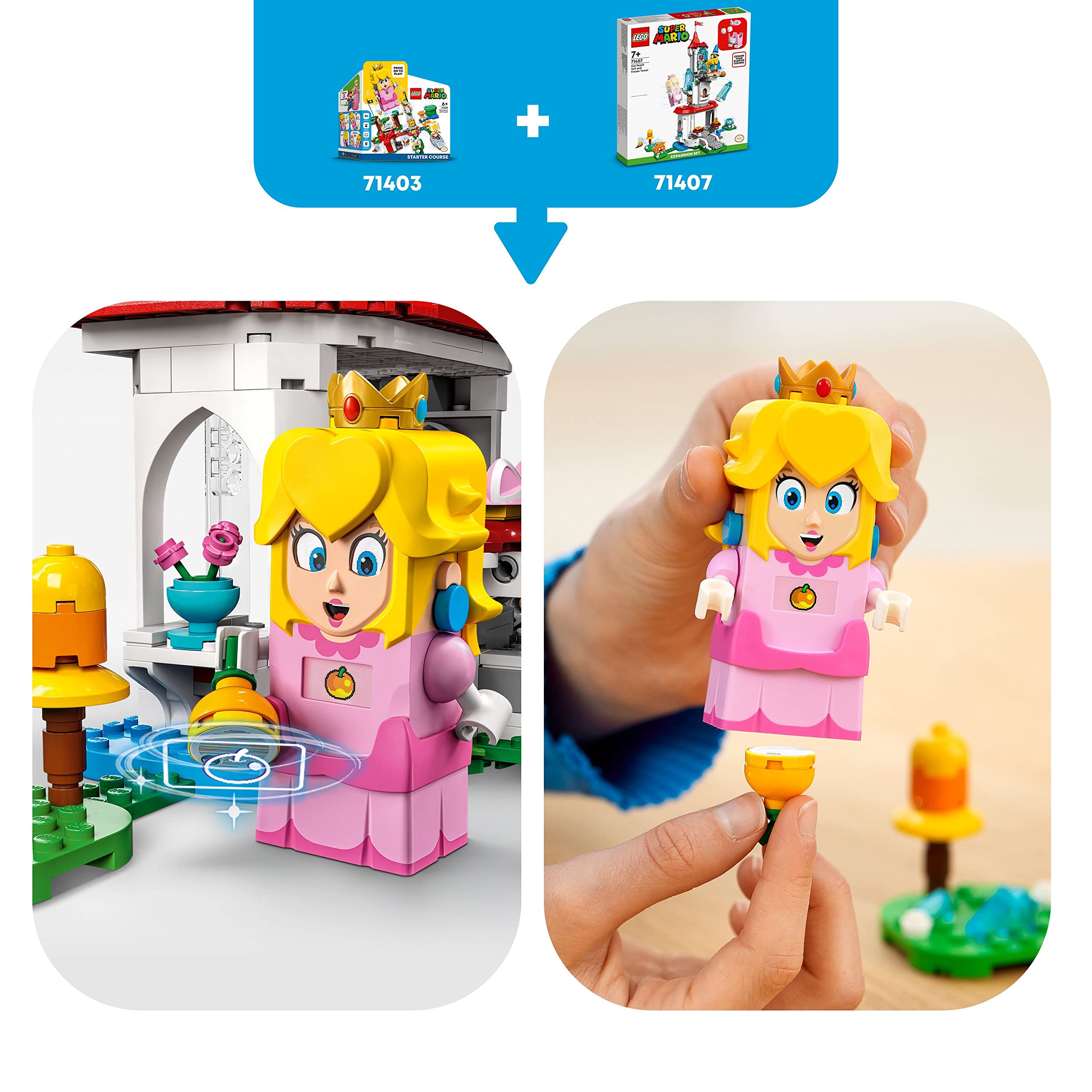 LEGO Super Mario Kamek figure included for tower battles.