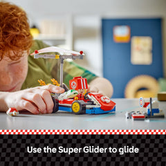 LEGO Super Mario Kart Standard Launch Function fires shells for targeted play.