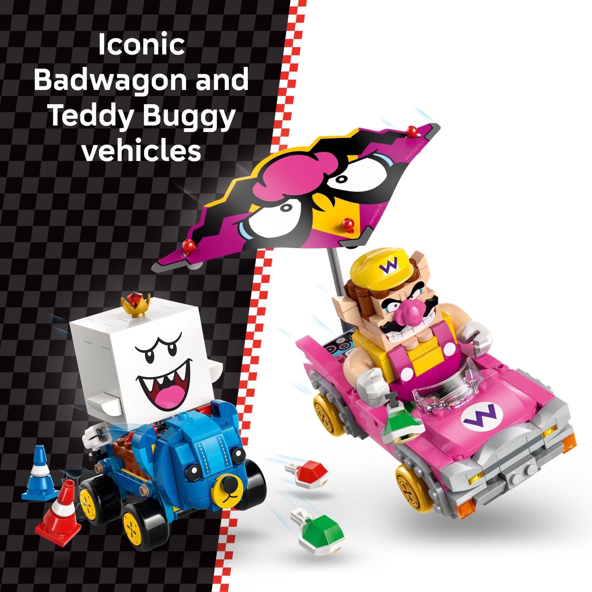 LEGO Super Mario Glider attachment enabling aerial racing moments