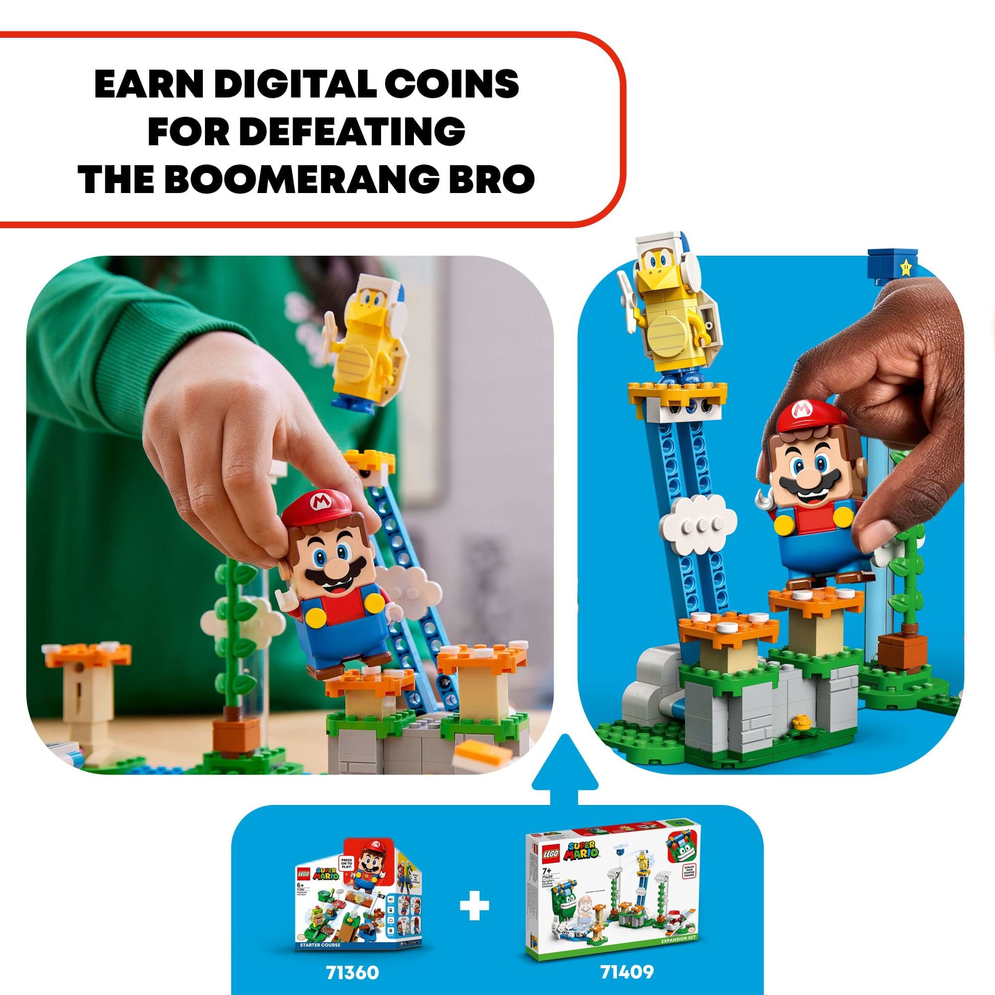 LEGO Super Mario Orange Mushroom Trampoline image showcases extra bounce for higher jumps
