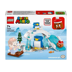 Goomba with winter hat figure ready to challenge in frosty environment