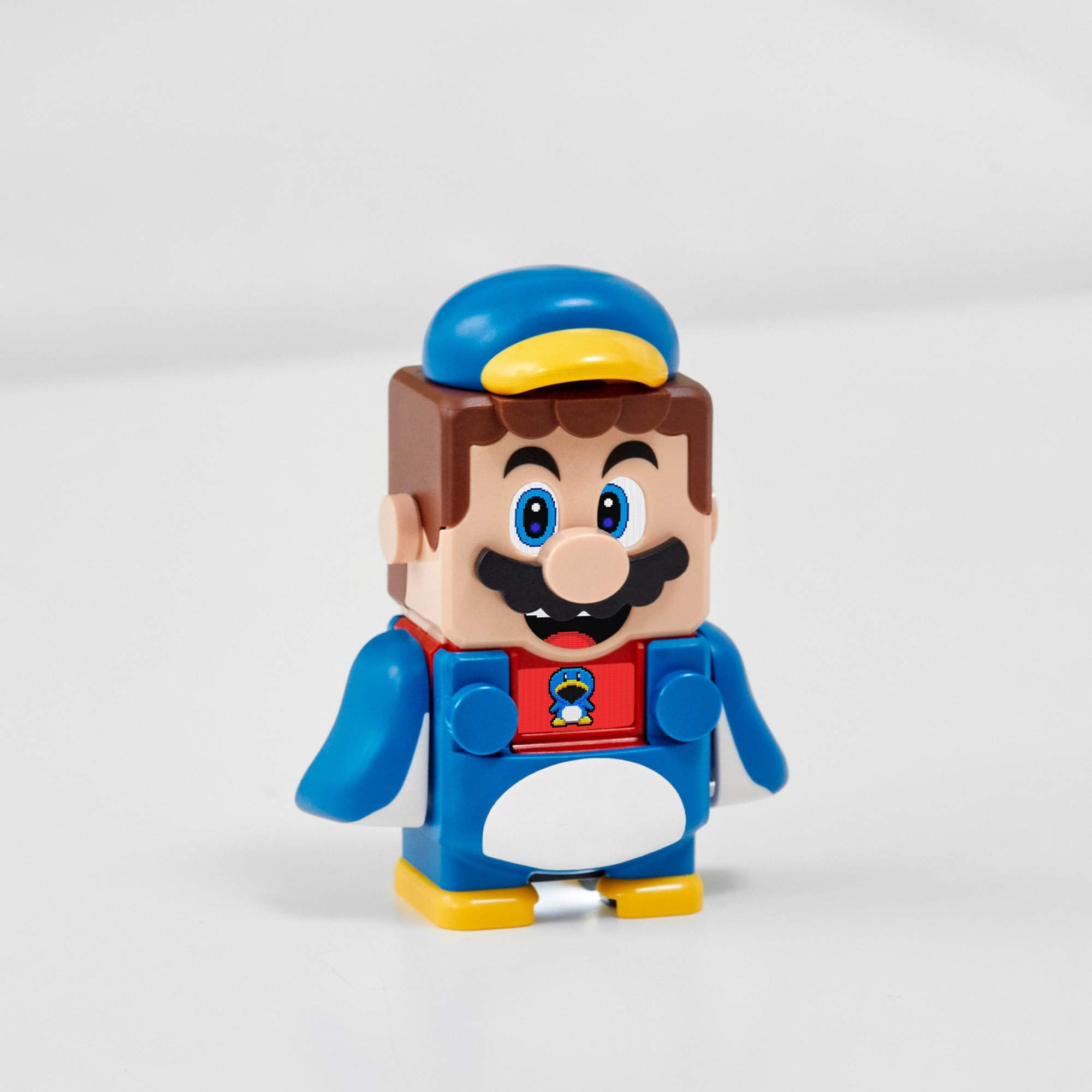LEGO Super Mario Penguin Power-Up Pack 71384 suit detail close-up highlighting belly-sled mode