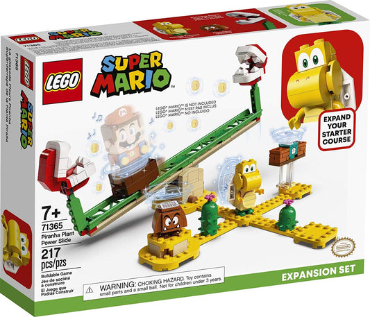 LEGO Super Mario Piranha Plant Power Slide front view boosts coin collection play