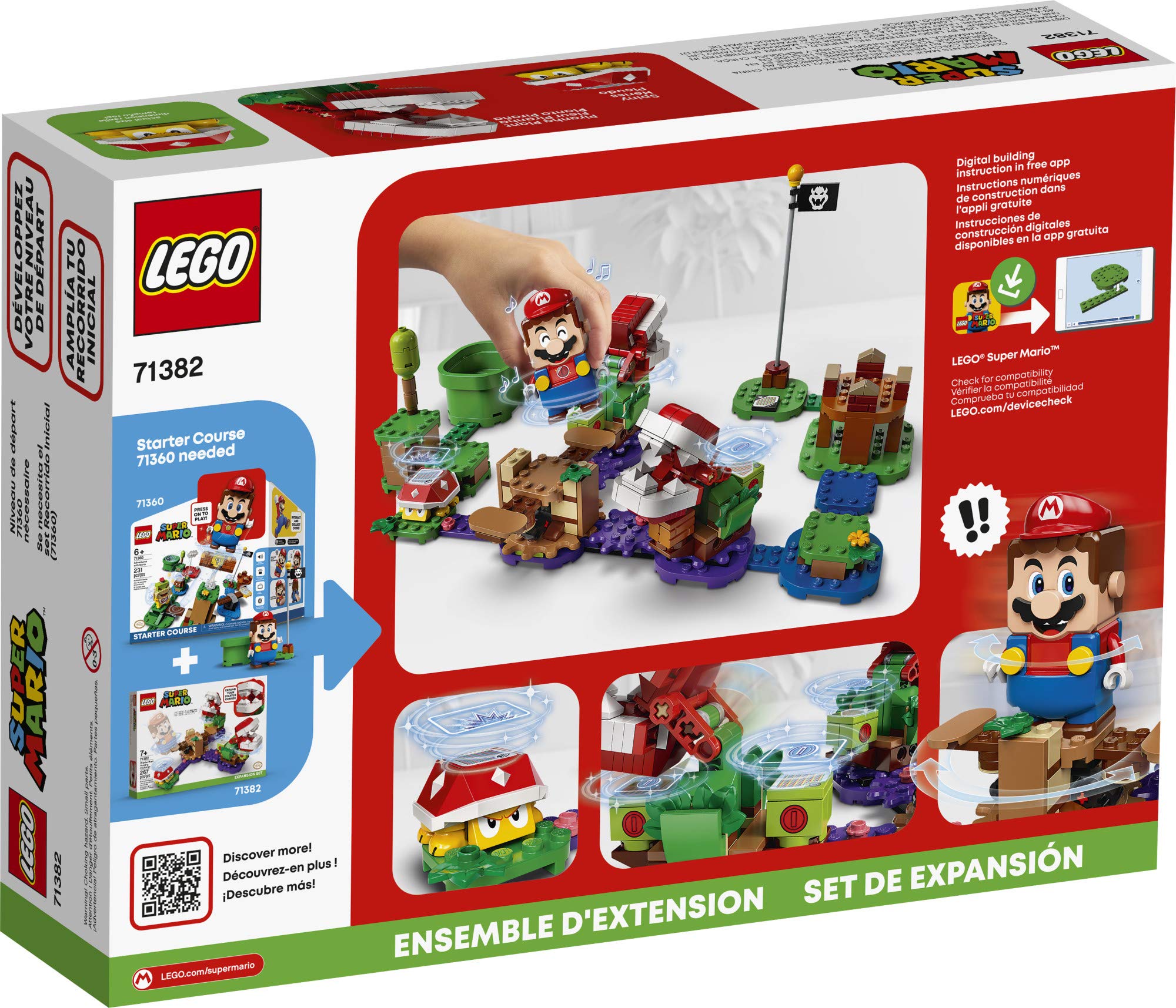 LEGO Super Mario Piranha Plant Puzzling Challenge expansion red-coin blocks offer timed rewards
