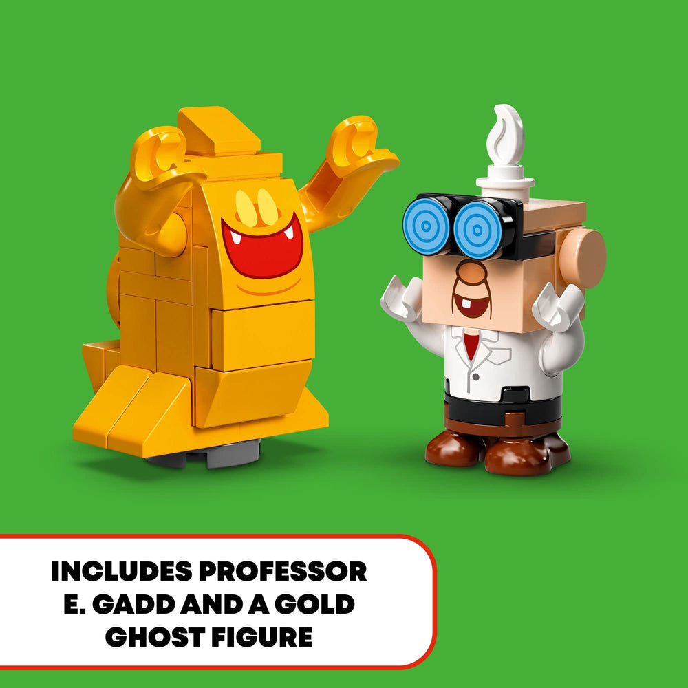 LEGO Super Mario Poltergust attachment with nozzle and Strobulb for varied play