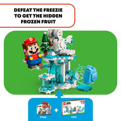 LEGO Super Mario Red Koopa Troopa battle on ice with Fliprus figure.