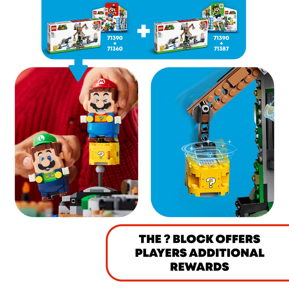 LEGO Super Mario Reznor Knockdown Set 862 pieces ideal for solo or co-op.
