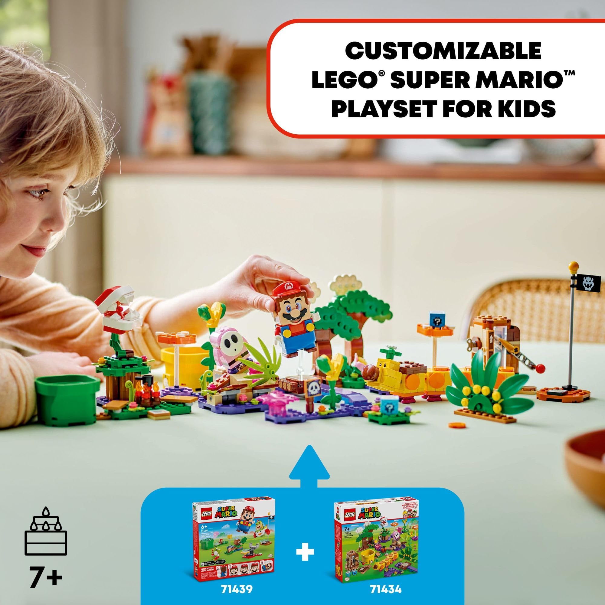 LEGO Super Mario Soda Jungle Maker set Wiggler enhances interactive play.