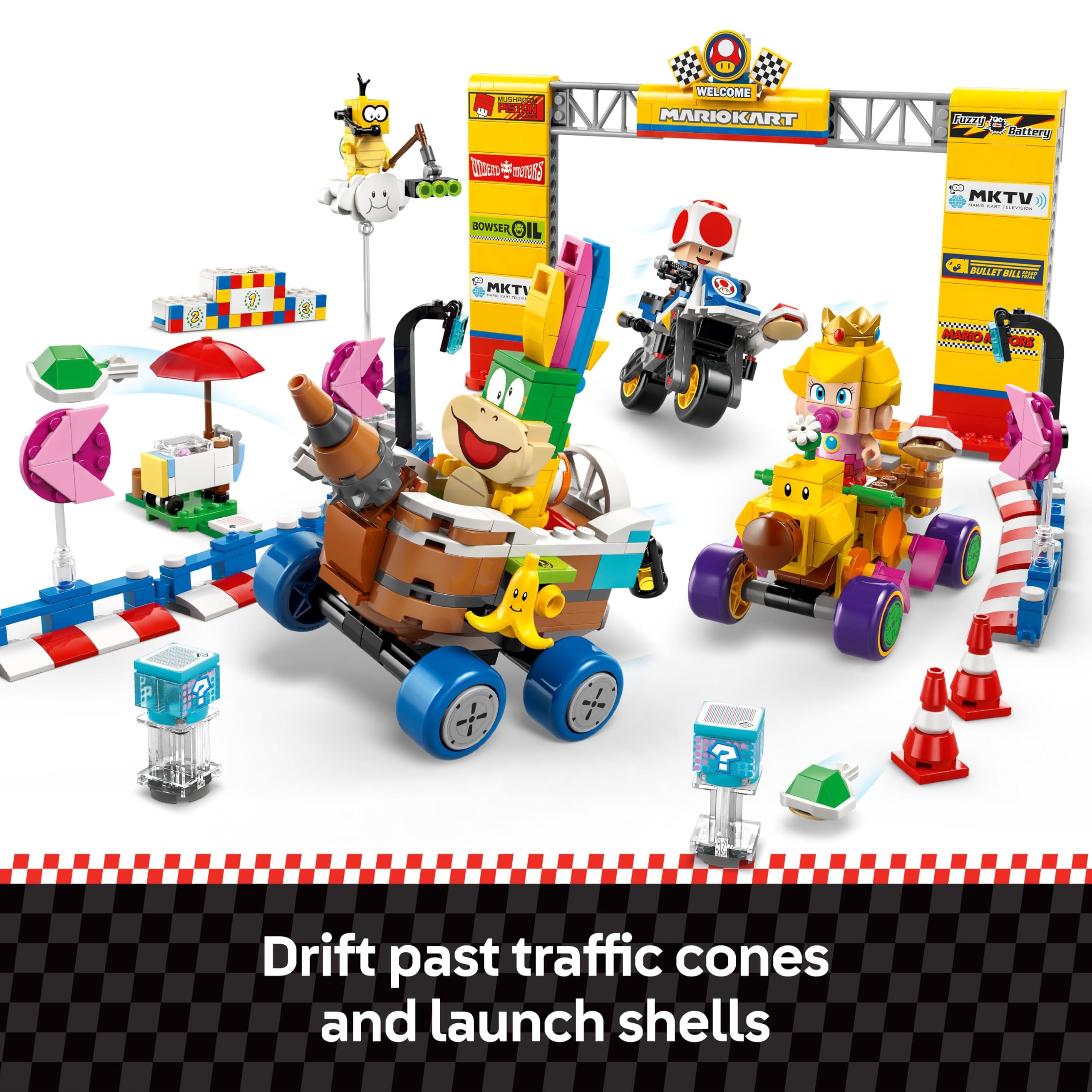 LEGO Super Mario Standard Bike invites fast-paced pretend races.