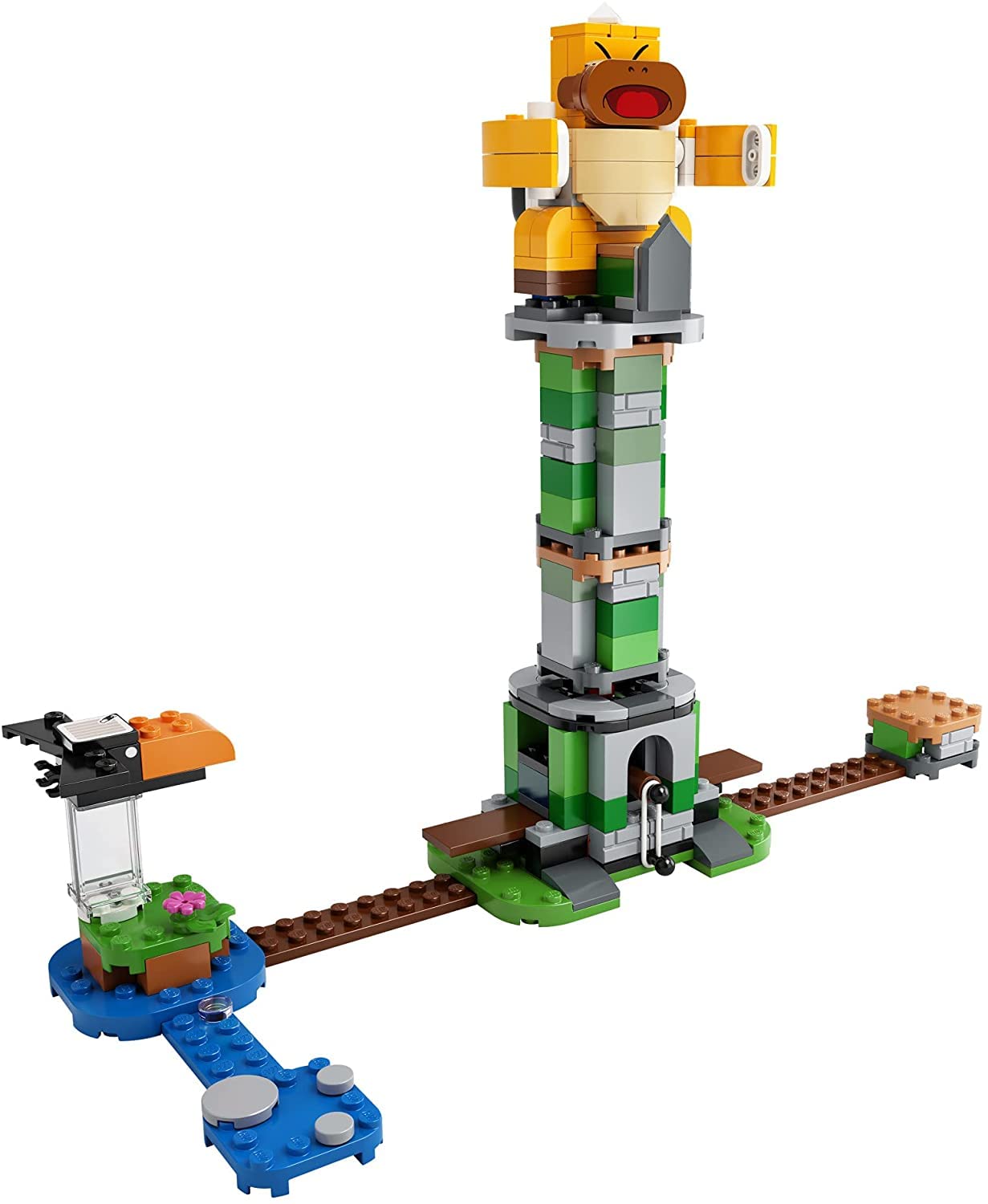 Topple to reveal a Super Star Block during LEGO Mario play.