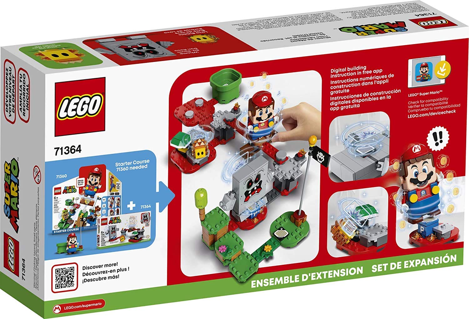 LEGO Super Mario Whomp’s Lava Trouble features a Whomp figure for engaging battles