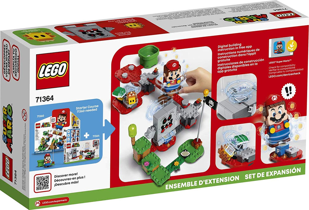 LEGO Super Mario Whomp’s Lava Trouble features a Whomp figure for engaging battles